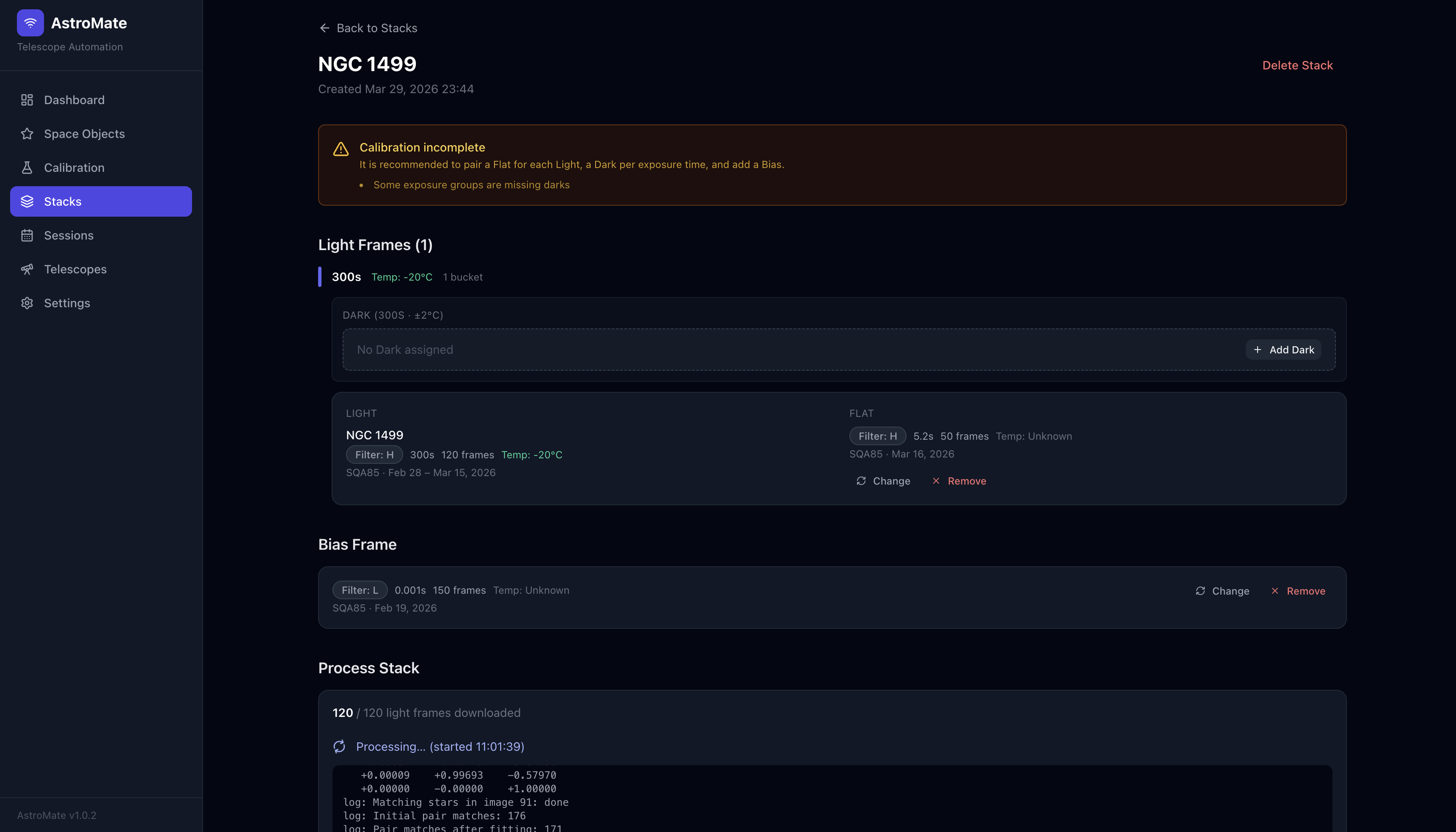 AstroMate photo detail view